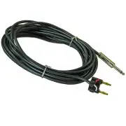 PRO AUDIO DJ PA 16 GA SPEAKER CABLE 1/4 MONO PLUG TO DUAL BANANA PLUG 25 FT FOOT