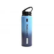 Manchester City FC Fade Aluminium 750ml Water Bottle Sky Blue/Navy One Size