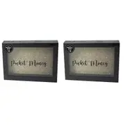 2x Unigift Unigift Money Box 15X20cm Assorted Colours/Prints Home/Bedroom Decor