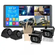 10.36" Touch Screen Monitor Bluetooth USB 4x 1080P Front Side Rear View Cameras