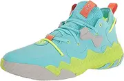 [adidas] Unisex Harden Vol. 6 Basketball Shoe, Pulse Aqua/Team Semi Sol Orange/Solar Yellow, 18 US Men