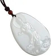 [Generic] Afghan White Jade/Avalokitesvara Buddha Pendant/Hand Carving/Crafts/Father's Day, Birthday Gift