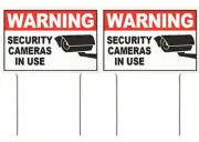 4LessCo 8x12 Inch Warning Security Cameras in USE Yard Sign with inches