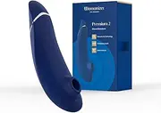 Womanizer Premium 2 Clitoris Vibrator for Women | Vibrating Clit Sucker Adult Toys | Clit Stimulator for Woman with 14 Suction Speeds | Waterproof Clitoral Stimulation Sex Toys | Blue