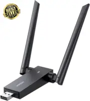 WiFi Adapter AC1300, Dual Band 5G/2.4G USB 3.0 Dongle with 5dBi Antennas for PC