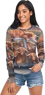 [RPLIFE] Highland Cattles in Car Mesh Blouse, See Through Tops S-XXL
