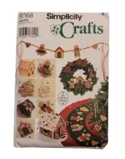 Simplicity Craft Pattern 9768 NO SEW Tree Topper Ornaments Tree Skirt Christmas