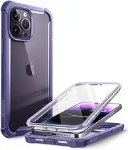 i-Blason Ares Case for iPhone, Full-Body Clear Rugged Bumper Case with Built-in Screen Protector (Mauve)