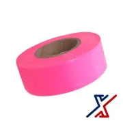 Neon Pink High Visibility Flagging Tape / Camping Ribbon by X1 Tools