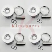 New 4 Sets STD Piston & Rings 85mm for Isuzu 4LE2 Digger Excavator 8-98068-158-1