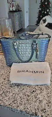 Brahmin Mini Asher Haven Ombre Melbourne Satchel Shoulder Bag with Dustbag