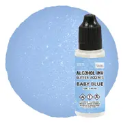 Baby Blue Glitter Accents Alcohol Ink - 12mL CO728352
