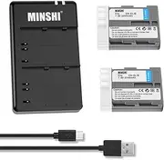 MINSHI EN-EL3E (2 Pack) + Quick Charger Set Replacement Battery Compatible with Nikon D80 【7.4V 2200mAh】 High Performance Compatible Camera Battery 2023LF