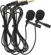 YARNOW 2Pcs Lapel Microphone High Sensitivity Clip Mic for Recording Interviews Vlogging and Classroom Use Portable Design Sound Quality Compatible with Smartphones