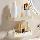 Punch-Free Cosmetics Storage Rack Wall Mounted Spice Rack for Home
