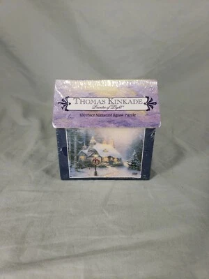 Thomas Kinkade Painter of Light 100 Piece Miniature Jigsaw Puzzle - House Shaped