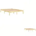 Bed Frame Slatted Mattress Base Bedstead Platform Bedroom Solid Wood vidaXL