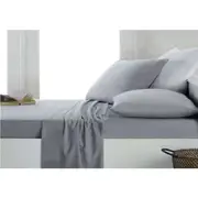 175GSM Luxury Egyptian Cotton Flannel / Flannelette Sheet Set Silver All Bed Sizes Single
