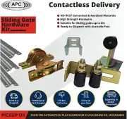 APC 500KG Sliding Gate Hardware Kit up to 8m Wheels, Track, Roller Guide,Stopper