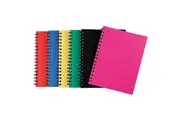 5 Pack Spirax 510 Notebook Spiral Bound Hard Cover 200 Page A6 Assorted
