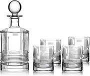 [Royal Doulton] Islington Decanter and 4-Pieces Tumblers Set