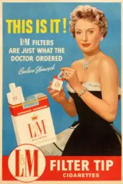 Barbara Stanwyck L & M Cigarettes Ad 1954 13 x 19" Photo Print