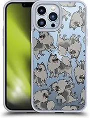 Head Case Designs Keeshonden Dog Breed Patterns 9 Gel Case [Military Grade Protection] Compatible with Apple iPhone 13 Pro Max
