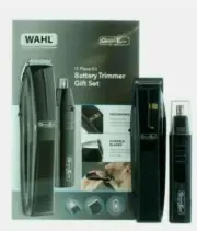11PC Wahl Battery Power Hair Beard Cutter Nasal Nose Ear Trimmer Clipper Set New