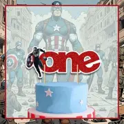 Captin Amrica One Cake topper - Birthday Decorations.