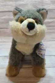 Aurora Flopsies Collection Plush Wolfgang Wolf Stuffed Animal Beanbag 10" New