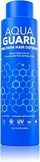 AQUA GUARD Pre-Swim Hair Defense | Prevents Chlorine Damage + Softens Hair | Color Safe, Great Smelling | Made in California | 16.9 oz