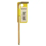 Bondhus 37907 1/8 x 3.8" Ball End Tip Hex Key L-Wrench with GoldGuard Finish