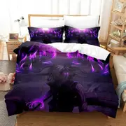 v86 Bed Sheets Ranboo Bedding Set,Duvet Cover Comforter Bed Set Quilt Cover Pillowcase,King Queen Twin Size Boys Girls Adults 3-Piece Bedding Set (1 D