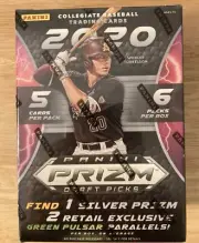 2020 Panini Prizm Draft Picks Collegiate Baseball Blaster Box Factory Sealed