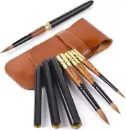 Kolinsky Travel Watercolor Brushes, 3Pcs Plein Air Elegant Kolinsky Sable Water