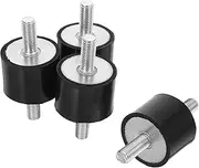 HEALEEP 4pcs Rubber Bracket Anti Vibration Buffer Wall Mount Shock Absorber Small Shock Absorber Anti-vibration Isolator Mounts Black Rubber