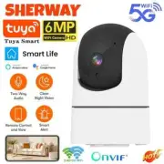 Tuya 5G 6MP WiFi IP Security Camera Indoor Wireless IR Surveillance Baby Monitor