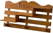 Perfk Clothes Hanger Wall Mounted Key Holder Multifunction Decor Retro Design Rustic Holder Rack Hanging Hook for Living Room Bags, 3 Tier