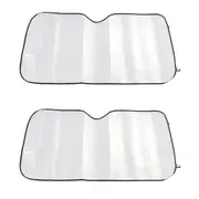 2pc 130x60cm Car Windscreen Sun Visor Reflective Shade/Heat Windshield Foldable