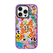 iPhone 16 Pro Impact Case MagSafe Compatible Skeleton Fire