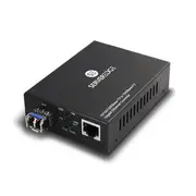 SERVEREDGE Single Mode Duplex Media Converter - 10/100/1000 SFP Type LC Connector -10Km