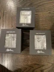 Oleg Cassini Crystal Perfume Bottle Decanter Dauber Paperweight NEW Lot Of 3