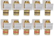 Besmelody Speaker Post Snap-in Banana Keystone Jack - White, 10pcs