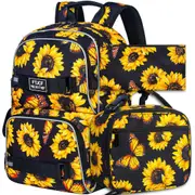 17 Inch Laptop Backpack With Lunch Bag Set For Girls