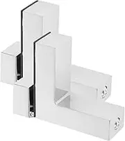 Alipis Stable Glass Panel Clips Glass Clamp Bracket 2pcs for Frameless Mirror Mounting