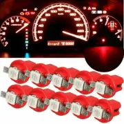 10Pcs T5 B8.5D 5050 SMD Red Car LED Dashboard Dash Lamp Instrument Light Bulb (for: Isuzu)