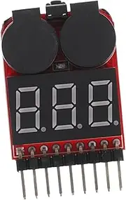 HOMOCONO 1- Lipo Battery Tester Voltage Check Tool Battery Level Indicator Alarm Capacity Check Supply