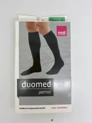 Medi Men Compression Sock Size XL Duomed Patriot Calf Closed Toe - Navy