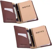 Journal Cover, 2 Pack PU Leather Notebook Cover for Field Notes,Or Other 3.5" X