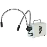 AmScope 30W LED Fiber Optic Dual Gooseneck Lights Microscope Illuminator